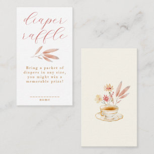 Carte D'accompagnement Fête de thé aquarelle Floral Rose Baby Shower