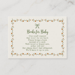 Carte D'accompagnement Fête des citrouilles de bébé Livres Baby Shower