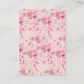 Carte D'accompagnement Fête des mariées à fleurs cerises douche (Dos)