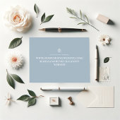 Carte D'accompagnement Fête des mariées bleue Dusty Code QR Registre cade