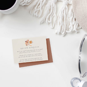 Carte D'accompagnement Fête des mariées Boho Floral Coffee Demande de rec