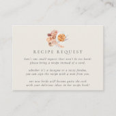 Carte D'accompagnement Fête des mariées Boho Floral Coffee Demande de rec (Devant)