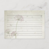 Carte D'accompagnement Fête des mariées Boho Papillons & Fleurs Recette (Dos)