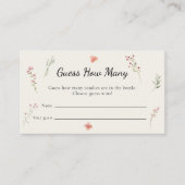 Carte D'accompagnement Fête des mariées budgétaire fleur sauvage Devinez (Devant)