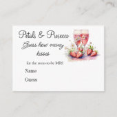 Carte D'accompagnement Fête des mariées Champagne fraise Mariage Jeu (Devant)