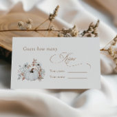 Carte D'accompagnement Fête des mariées Citrouille blanc Combien de baise