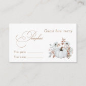 Carte D'accompagnement Fête des mariées Citrouille blanche Combien de Cit (Devant)