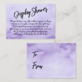 Carte D'accompagnement Fête des mariées d'affichage Ombre couleur d'aquar (Devant / Derrière)