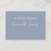 Carte D'accompagnement Fête des mariées d'affichage simple bleu foncé (Dos)