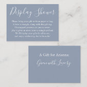 Carte D'accompagnement Fête des mariées d'affichage simple bleu foncé (Devant / Derrière)