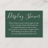 Carte D'accompagnement Fête des mariées d'affichage simple vert foncé (Devant)