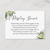 Carte D'accompagnement Fête des mariées d'affichage simple vert sur blanc (Devant)