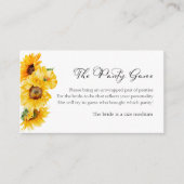 Carte D'accompagnement Fête des mariées d'automne du tournesol floral Pan (Devant)
