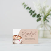 Carte D'accompagnement Fête des mariées de café du registre (Debout devant)