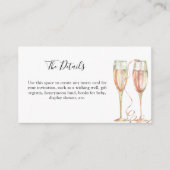 Carte D'accompagnement Fête des mariées de champagne Brunch & Bubbly (Devant)