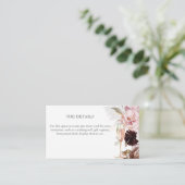 Carte D'accompagnement Fête des mariées de Champagne Rose Floral (Debout devant)