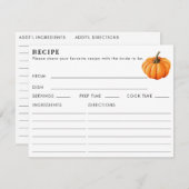 Carte D'accompagnement Fête des mariées de demande de Citrouille double f (Devant / Derrière)