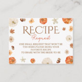 Carte D'accompagnement Fête des mariées de demande de recette d'automne (Devant)