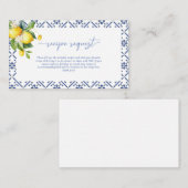 Carte D'accompagnement Fête des mariées de demande de recette de citron m (Devant / Derrière)