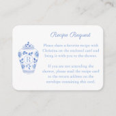 Carte D'accompagnement Fête des mariées de demande de recette de pot de g (Devant)