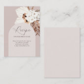 Carte D'accompagnement Fête des mariées de demande de recette Feuilles se (Devant / Derrière)