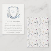 Carte D'accompagnement Fête des mariées de demande de recette Fleur sauva (Devant / Derrière)