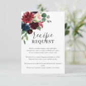 Carte D'accompagnement Fête des mariées de demande de recette florale Boh (Debout devant)