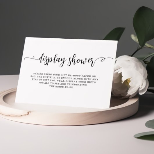 Carte D'accompagnement Fête des mariées de douche d'affichage simple