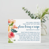 Carte D'accompagnement Fête des mariées de jardin fleuri Apportez une rec (Debout devant)