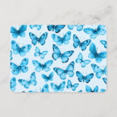 Carte D'accompagnement Fête des mariées de papillons Élégante CUSTOM RSVP (Dos)