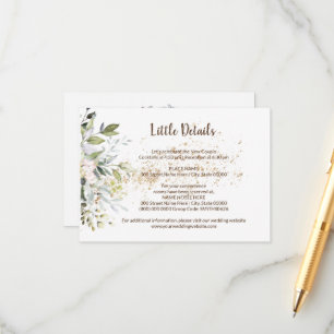 Carte D'accompagnement Fête des mariées de plantes Détails du Mariage Boî