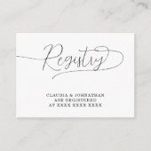 Carte D'accompagnement Fête des mariées de registre simple (Devant)