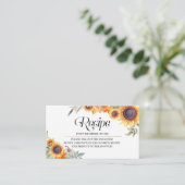 Carte D'accompagnement Fête des mariées de tournesol d'automne Recette de (Debout devant)
