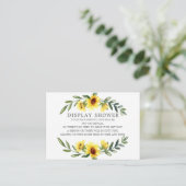 Carte D'accompagnement Fête des mariées de tournesol jaune avec douche (Debout devant)