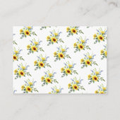 Carte D'accompagnement Fête des mariées de tournesol jaune avec douche (Dos)