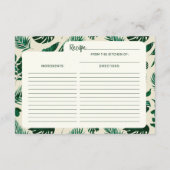 Carte D'accompagnement Fête des mariées de verdure tropicale moderne Rece (Dos)