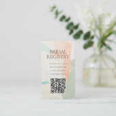 Carte D'accompagnement Fête des mariées d'été Abstraite unique Pastel Pri (Debout devant)