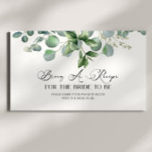 Carte D'accompagnement Fête des mariées Eucalyptus Vert Apporter Une Rece