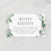 Carte D'accompagnement Fête des mariées Feuille Eucalyptus aquarelle (Devant)