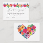 Carte D'accompagnement Fête des mariées Fiesta Combien de Baisers Jeu (Devant / Derrière)