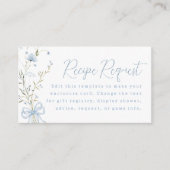 Carte D'accompagnement Fête des mariées Fleur sauvage bleu (Devant)