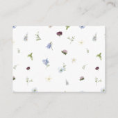 Carte D'accompagnement Fête des mariées Fleur sauvage bleu Dusty (Dos)