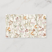 Carte D'accompagnement Fête des mariées fleur sauvage Jardin Recette Part (Dos)