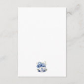 Carte D'accompagnement Fête des mariées Floral Blue Tea Party Recette (Dos)