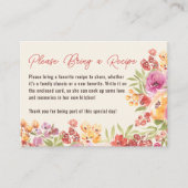 Carte D'accompagnement Fête des mariées florale Boho peint à la main Requ (Devant)