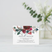 Carte D'accompagnement Fête des mariées Florale en fleurs d'hiver douche (Debout devant)