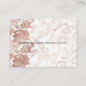 Carte D'accompagnement Fête des mariées florale et dentelle Afficher cade (Dos)