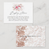 Carte D'accompagnement Fête des mariées florale et dentelle douche (Devant / Derrière)