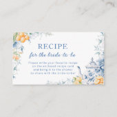 Carte D'accompagnement Fête des mariées Florale Jaune Bleu Demande de rec (Devant)