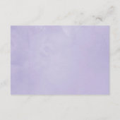 Carte D'accompagnement Fête des mariées Florale Pastel Violet Douche (Dos)